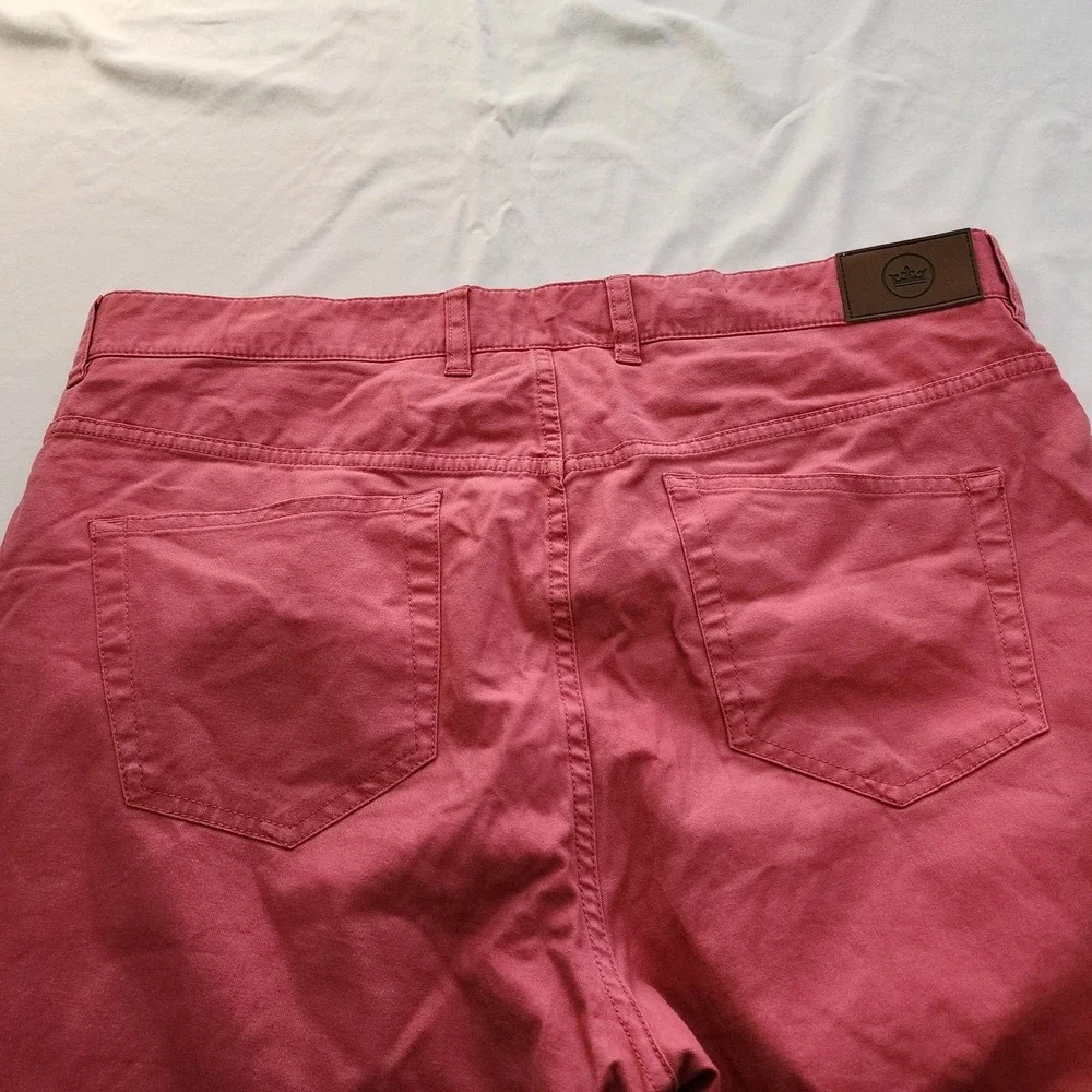 Peter Millar‎ Pima Cotton Dress Pants Cape Red Flat Front Size 38